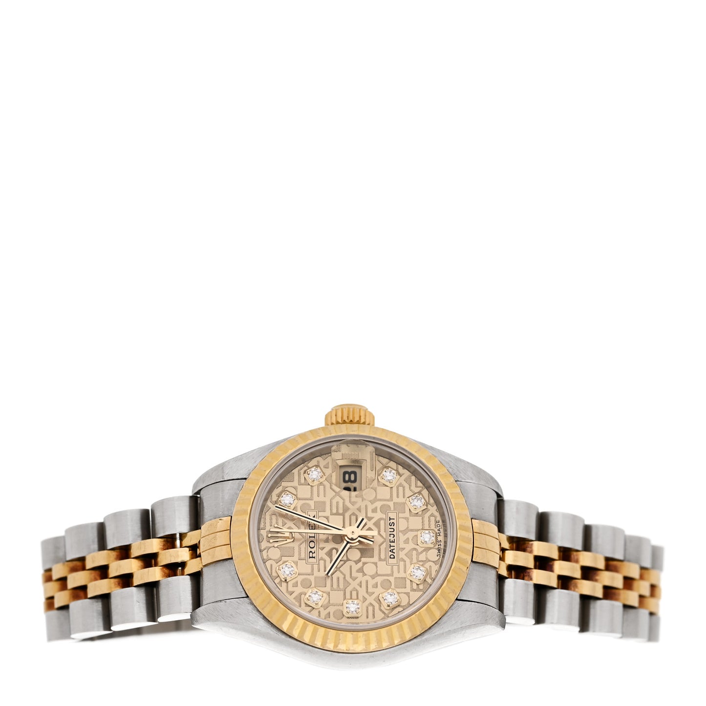 Stainless Steel 18K Yellow Gold Diamond 26mm Oyster Perpetual Datejust Watch Champagne Jubilee 79173