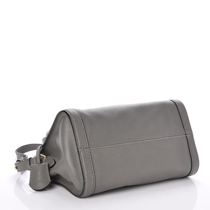 Alexander McQueen Pebbled Calfskin Small Skull Padlock Zip Around Tote Dark Grey 4 of 7