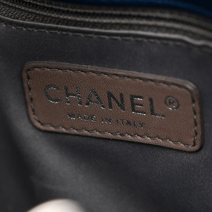 Chanel Caviar Quilted Petit Shopping Tote PST Navy Blue 6 of 13