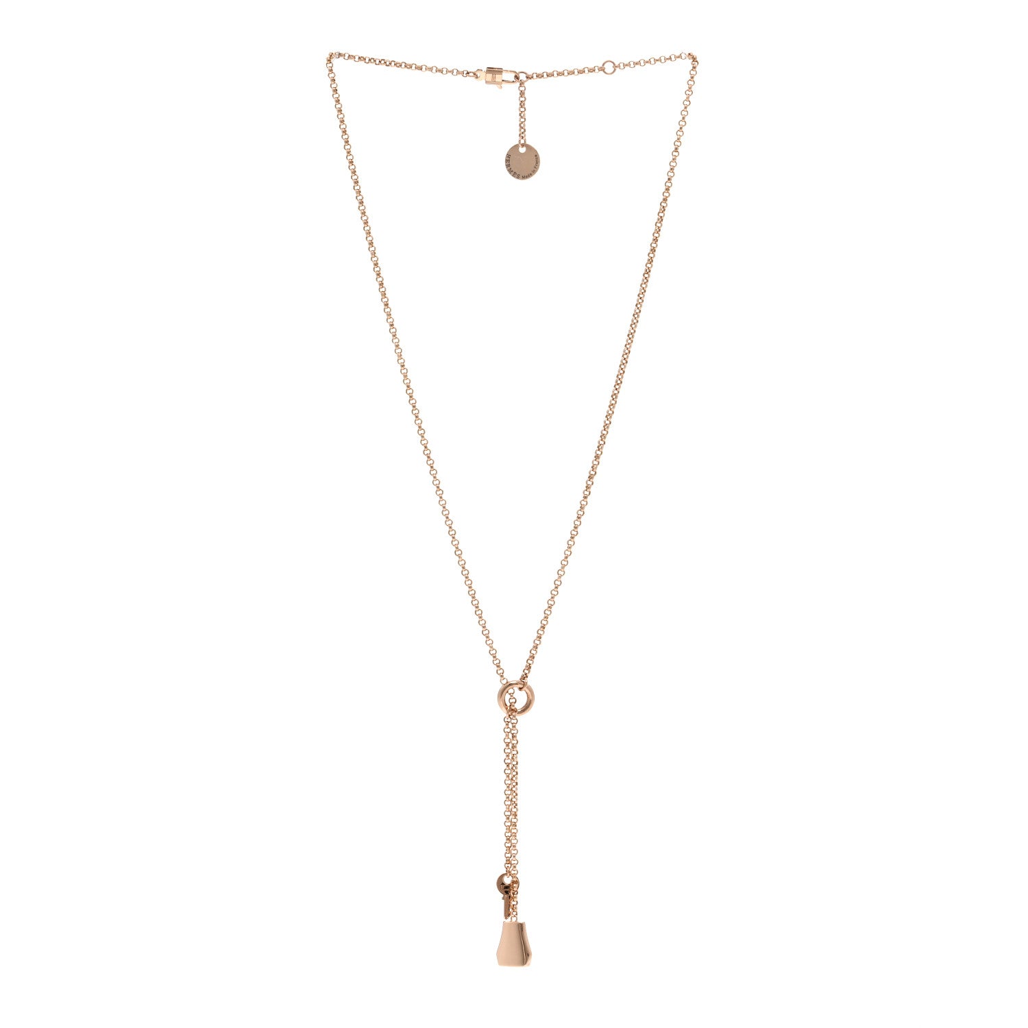 Hermes 18K Rose Gold PM Kelly Clochette Necklace 3 of 5