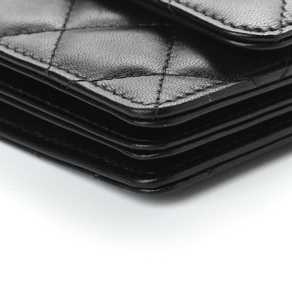 Chanel Lambskin Quilted My Chanel Lady Card Holder On Chain Black 9 of 9