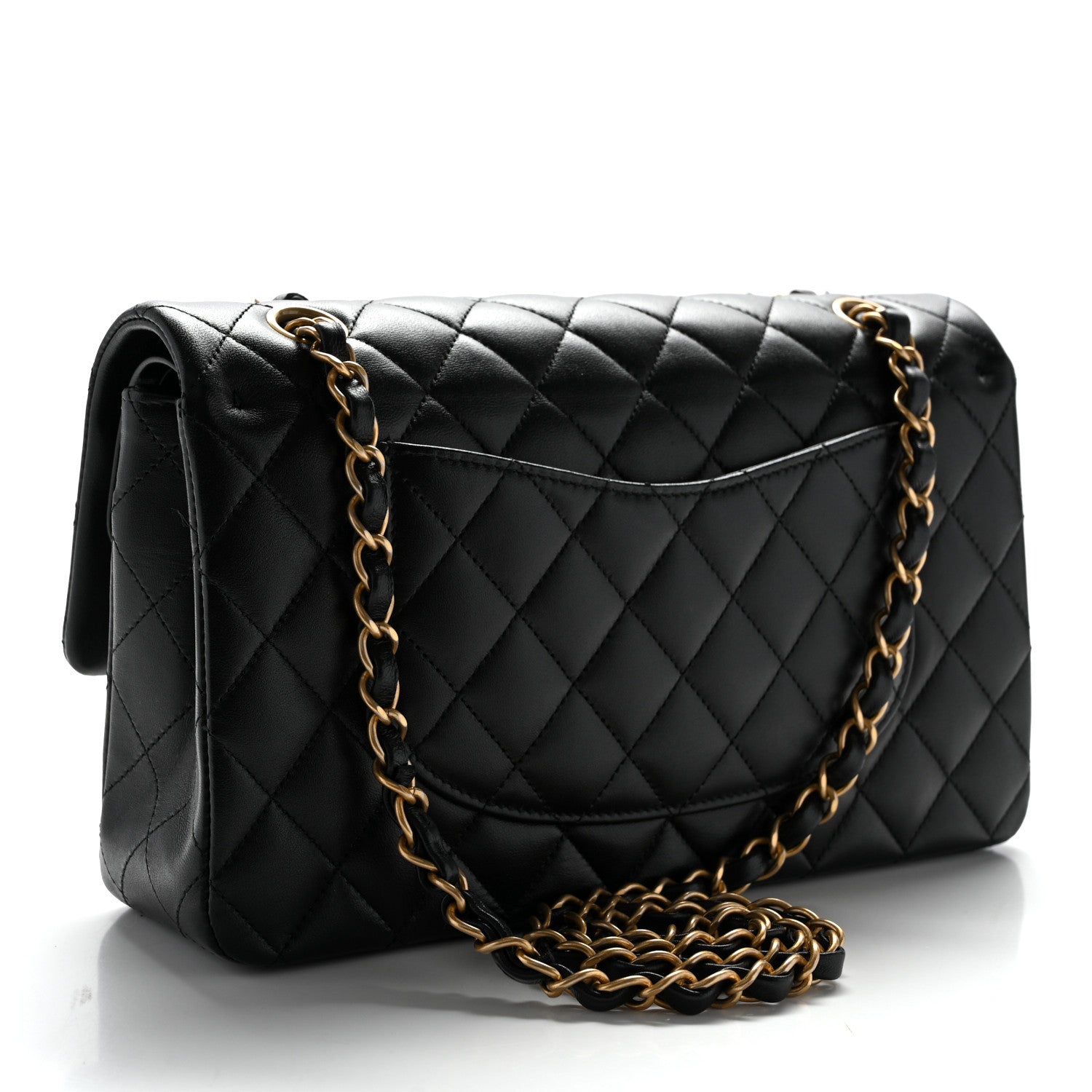 Chanel Lambskin Quilted Studded Medium Double Flap Black 3 of 11