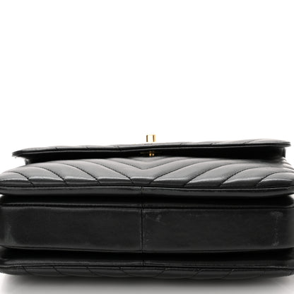 Chanel Lambskin Chevron Quilted Small Trendy CC Dual Handle Flap Bag Black 11 of 13