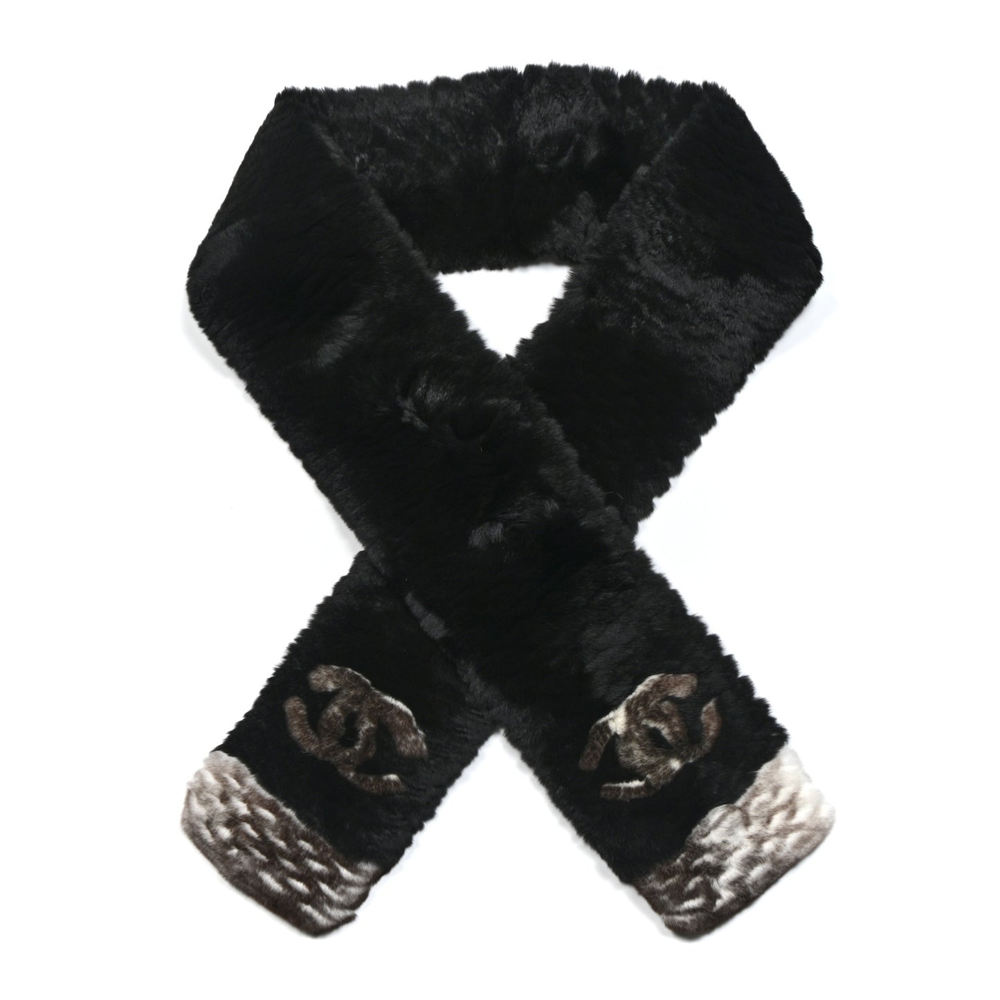 Orylag Rabbit Fur CC Scarf Black