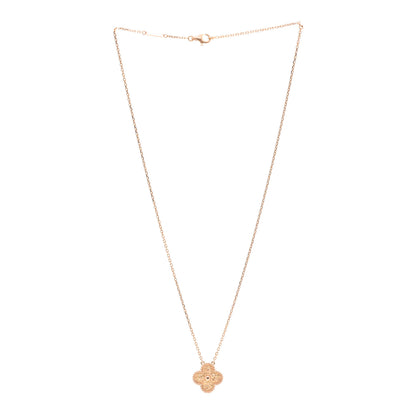 Van Cleef & Arpels 18K Rose Gold Vintage Alhambra Pendant Necklace 3 of 6