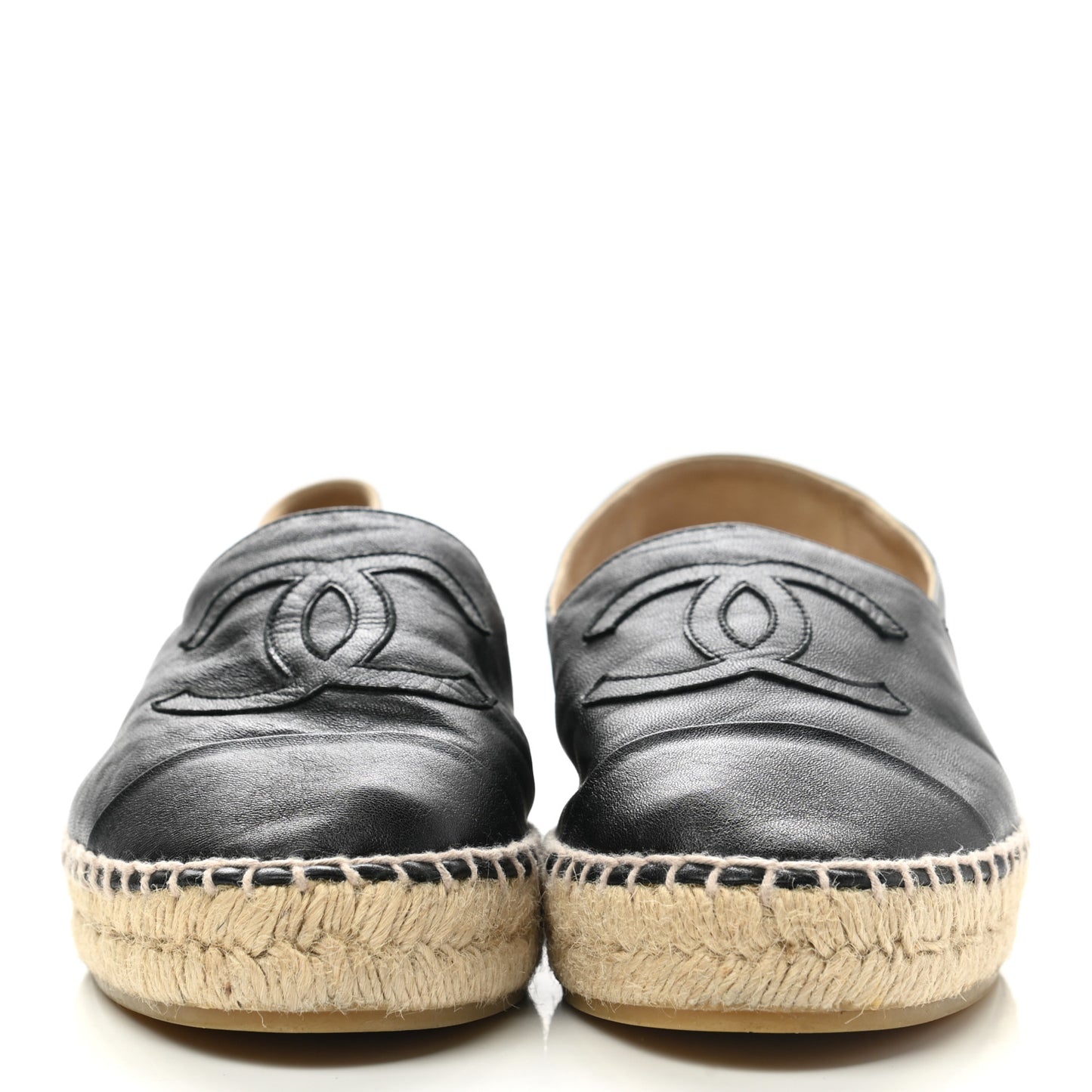 Lambskin CC Espadrilles 37 Black