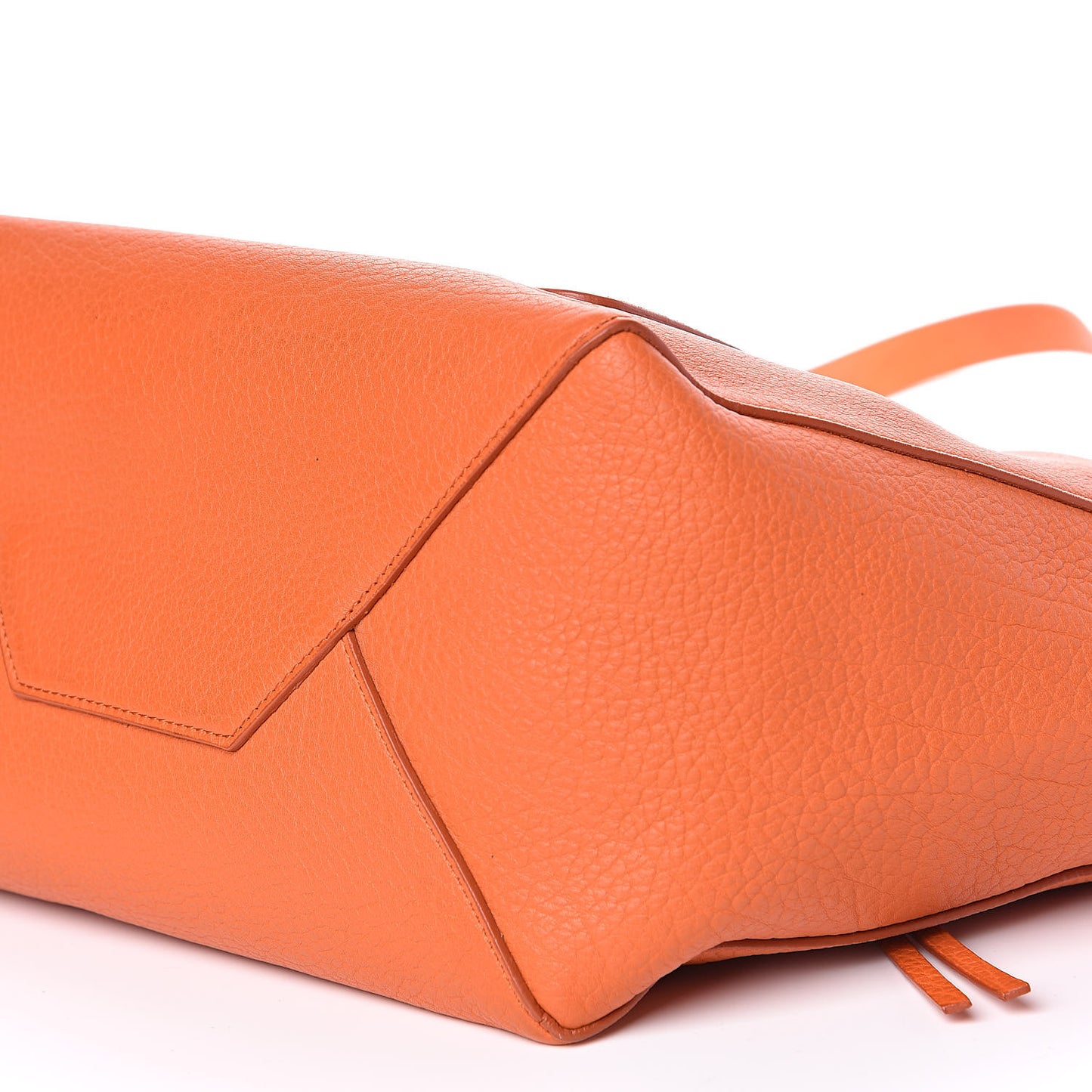 Crisp Calfskin Medium Zipped Hobo Orange