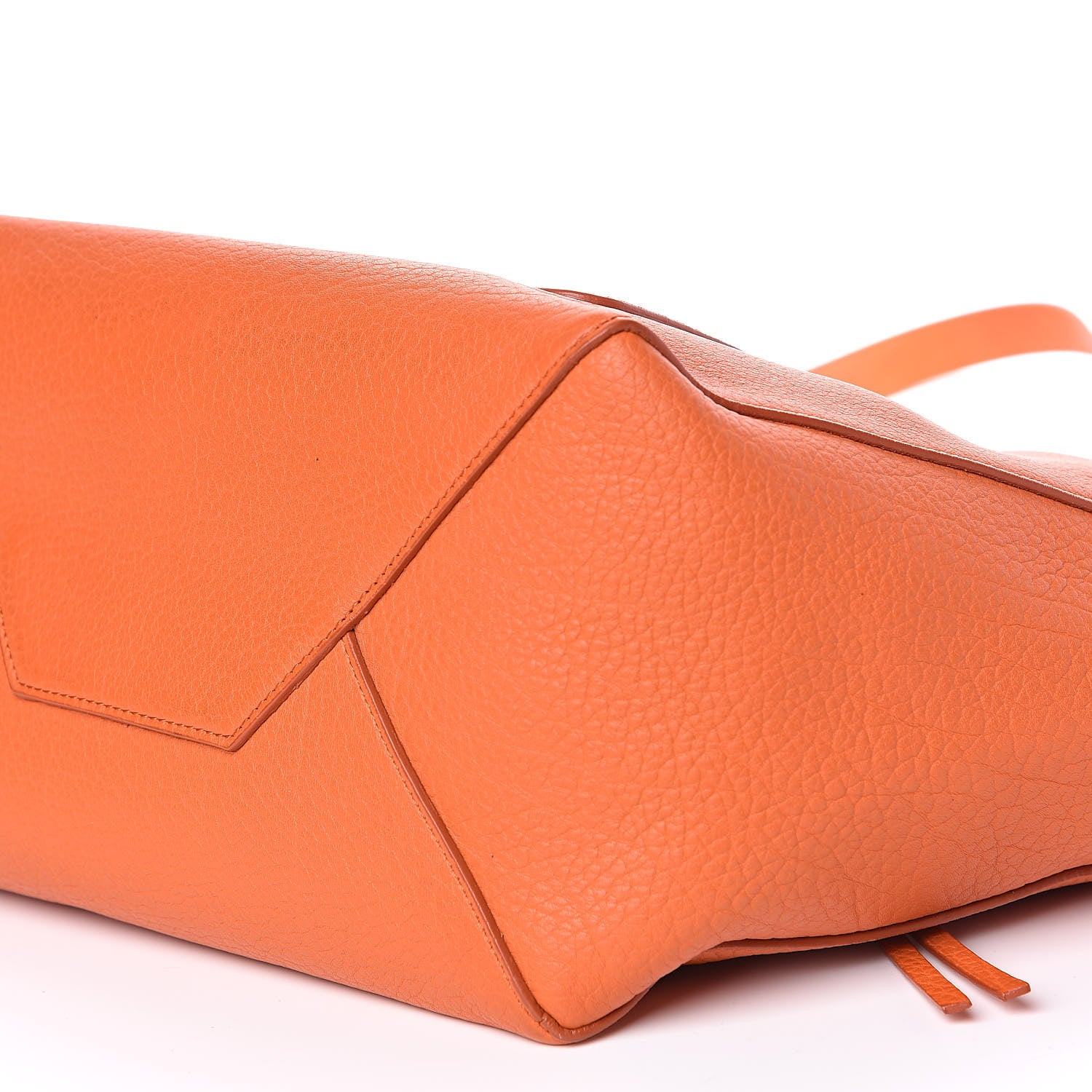 Celine Crisp Calfskin Medium Zipped Hobo Orange 9 of 13