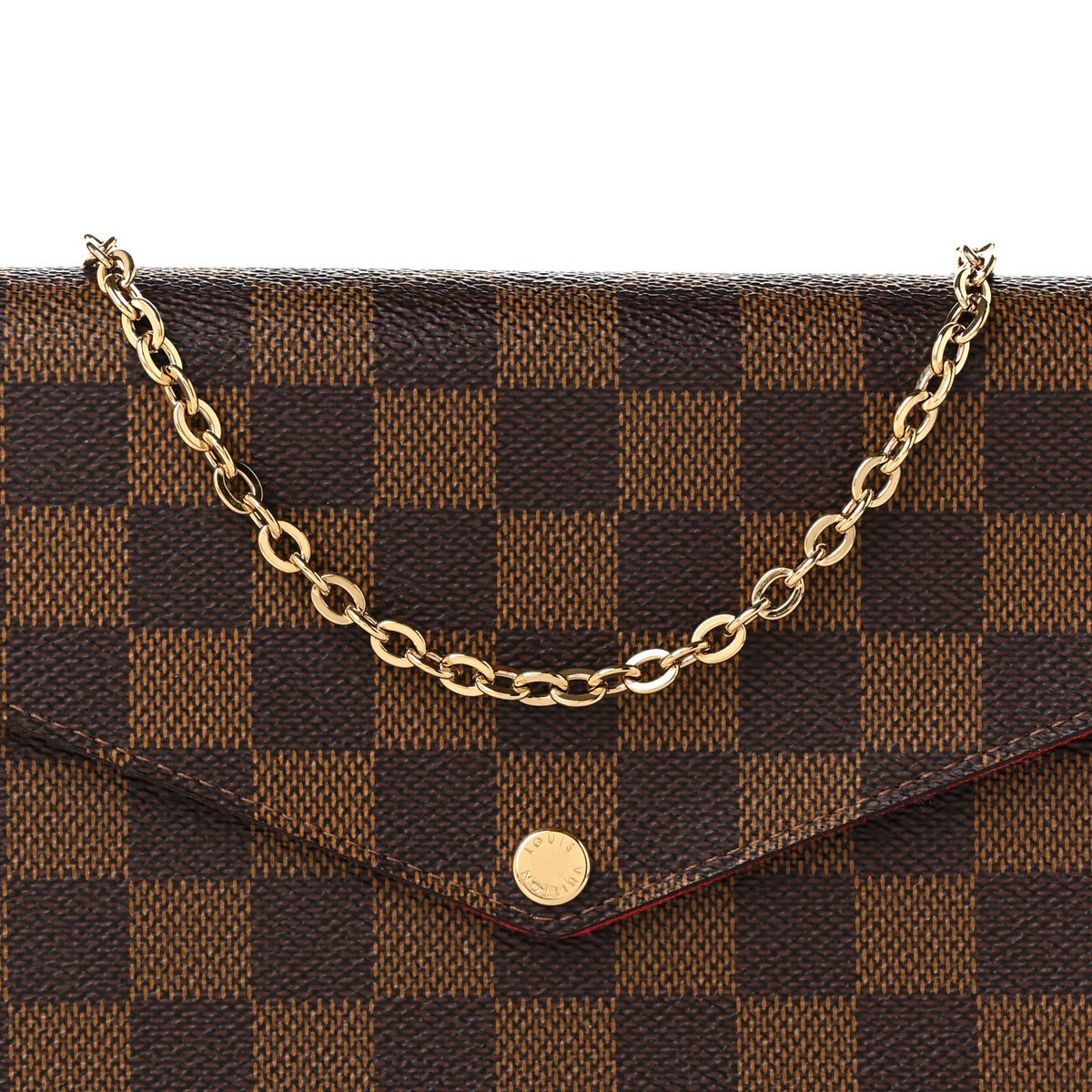 Damier Ebene Pochette Felicie Chain Wallet