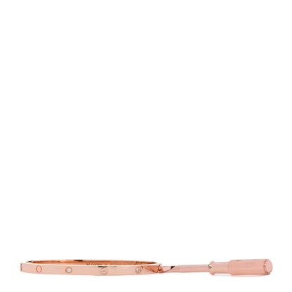 Cartier 18K Pink Gold 6 Diamond Small LOVE Bracelet 16 5 of 7