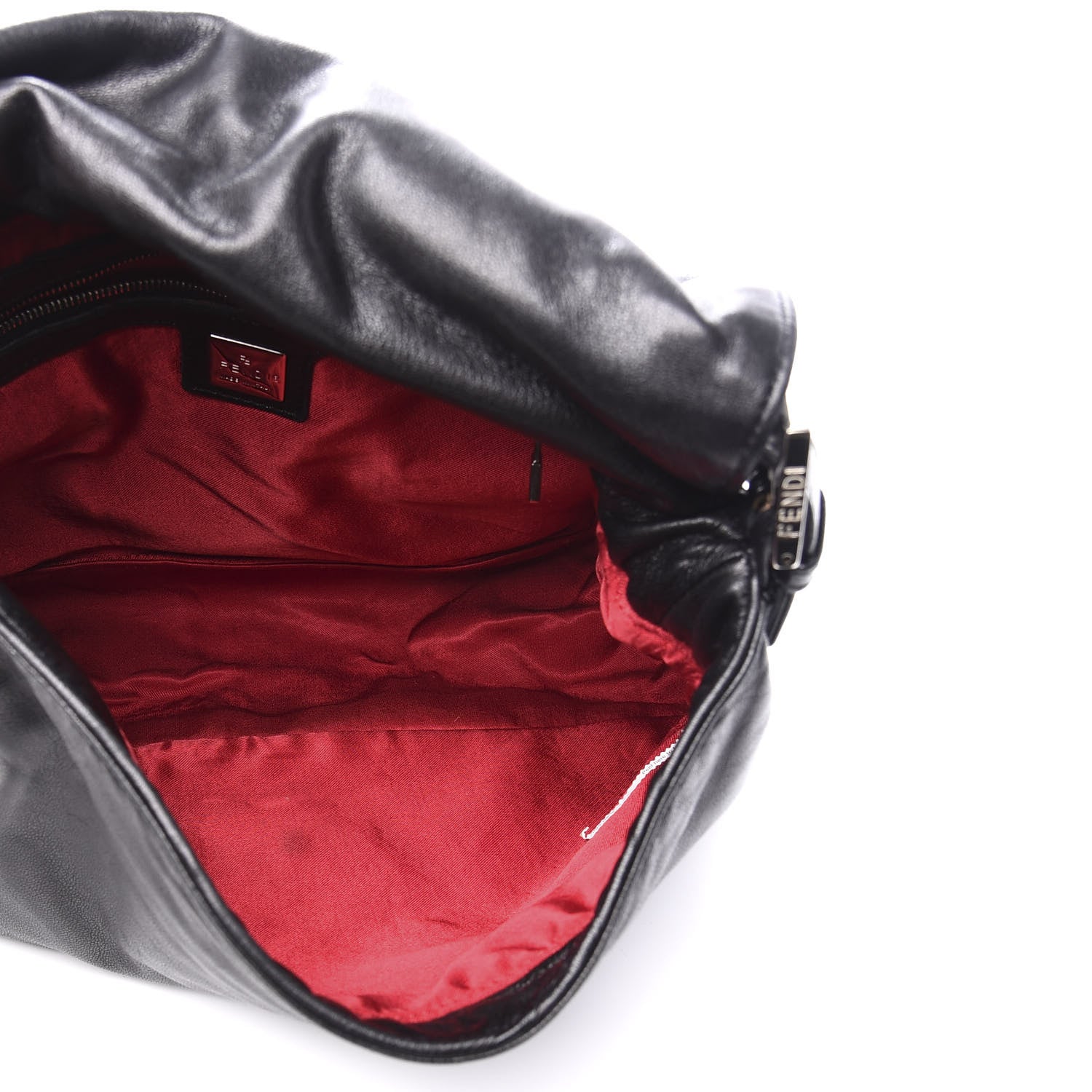 Fendi Calfskin Big Forever Mama Baguette Black 4 of 8