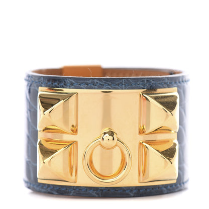 Hermes Shiny Alligator Collier De Chien CDC Bracelet S Colvert 1 of 7