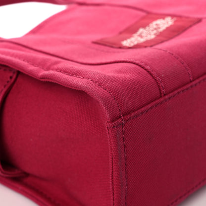 Marc Jacobs Cotton Canvas Mini The Traveler Tote Bag Raspberry 8 of 11