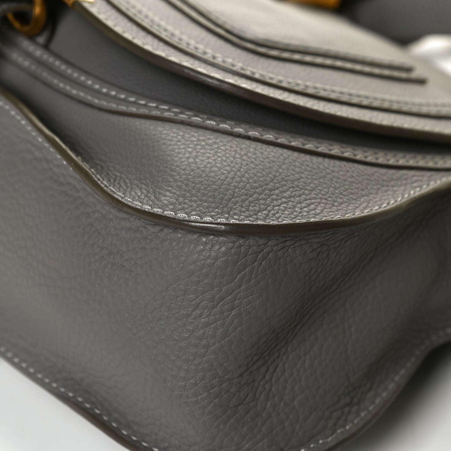 Calfskin Small Marcie Satchel Cashmere Grey