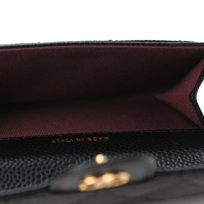 Chanel Caviar Quilted Flap Card Holder Wallet Black 4 of 4