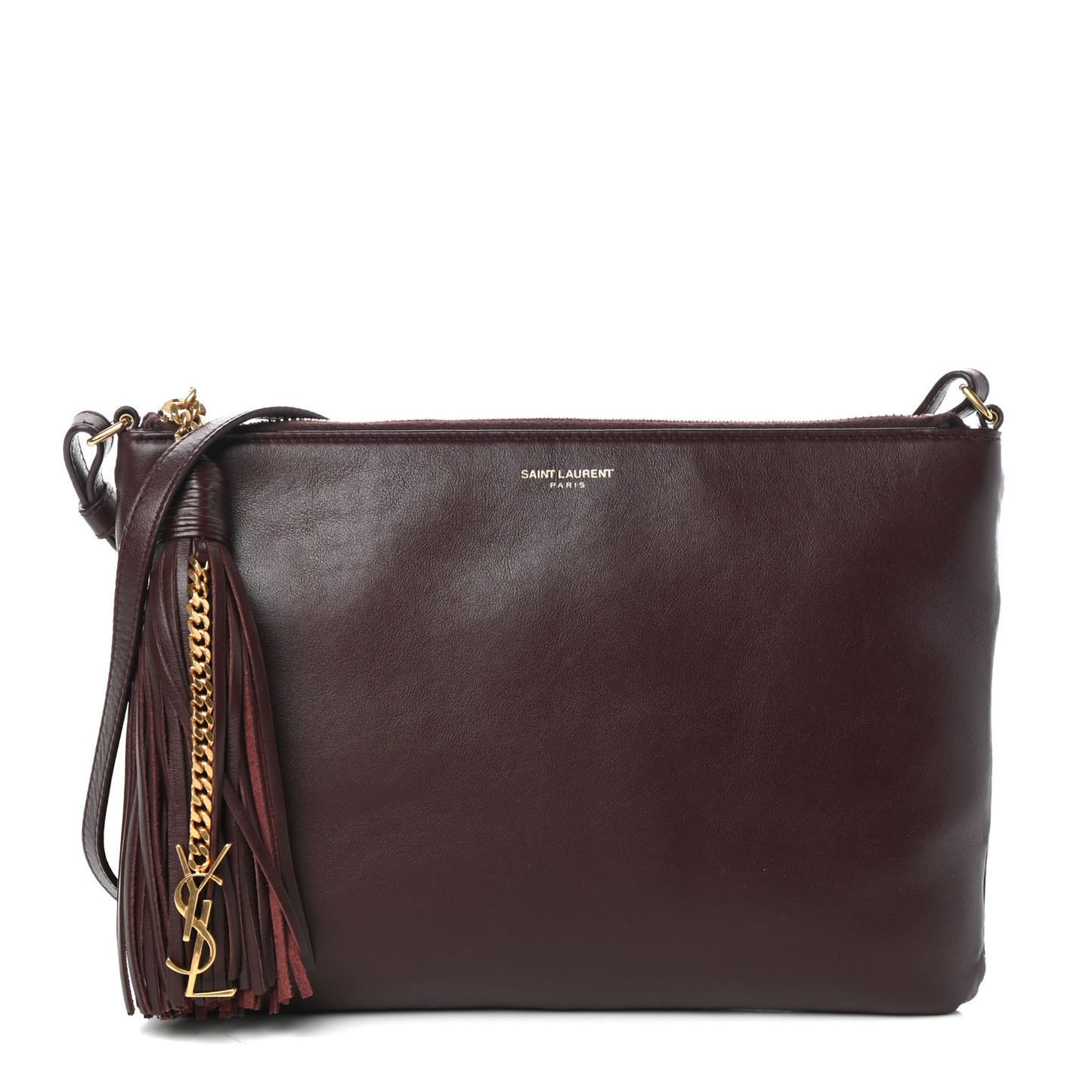 Calfskin Teen Monogram Crossbody Bag Bordeaux