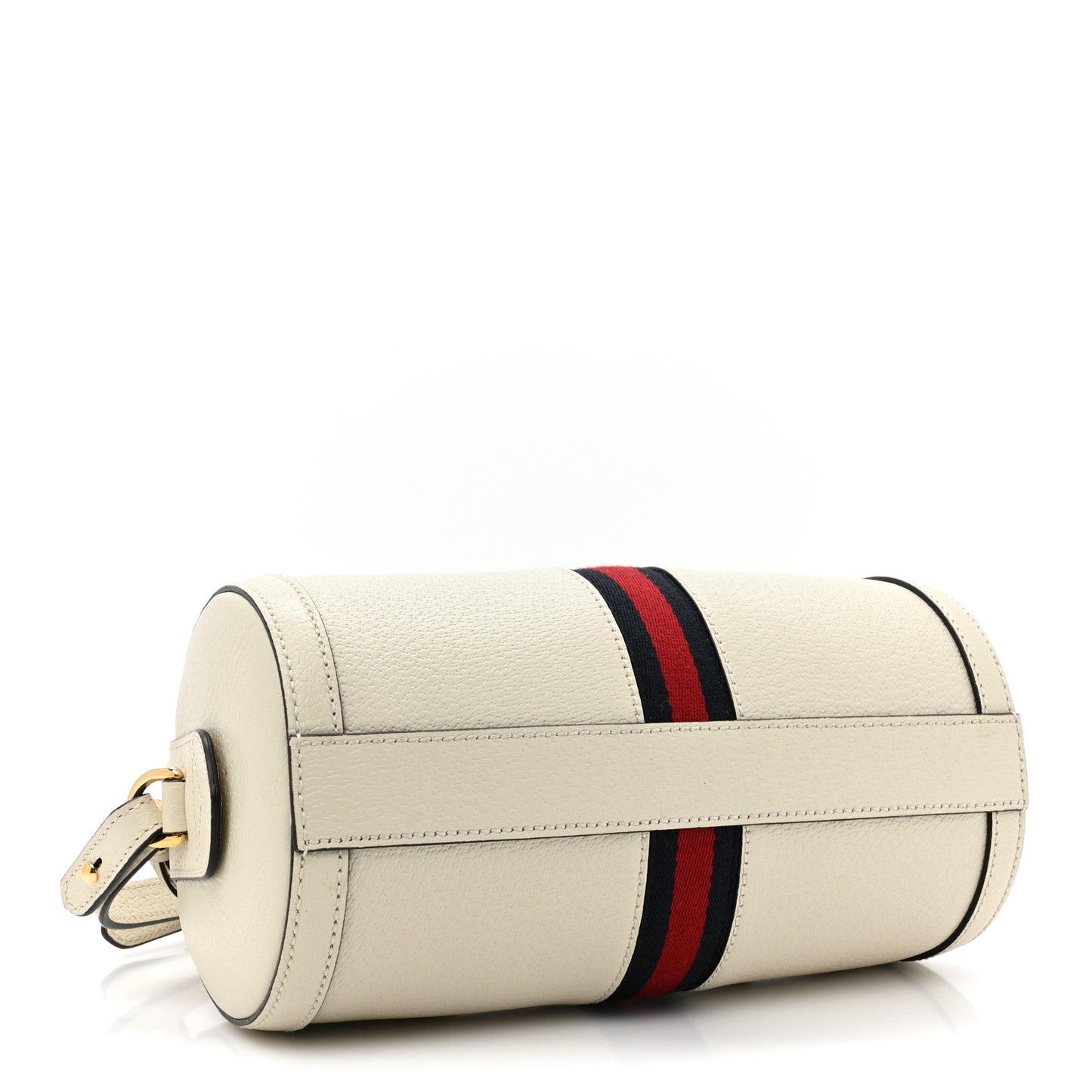 Textured Calfskin Ophidia Boston Bag Mystic White