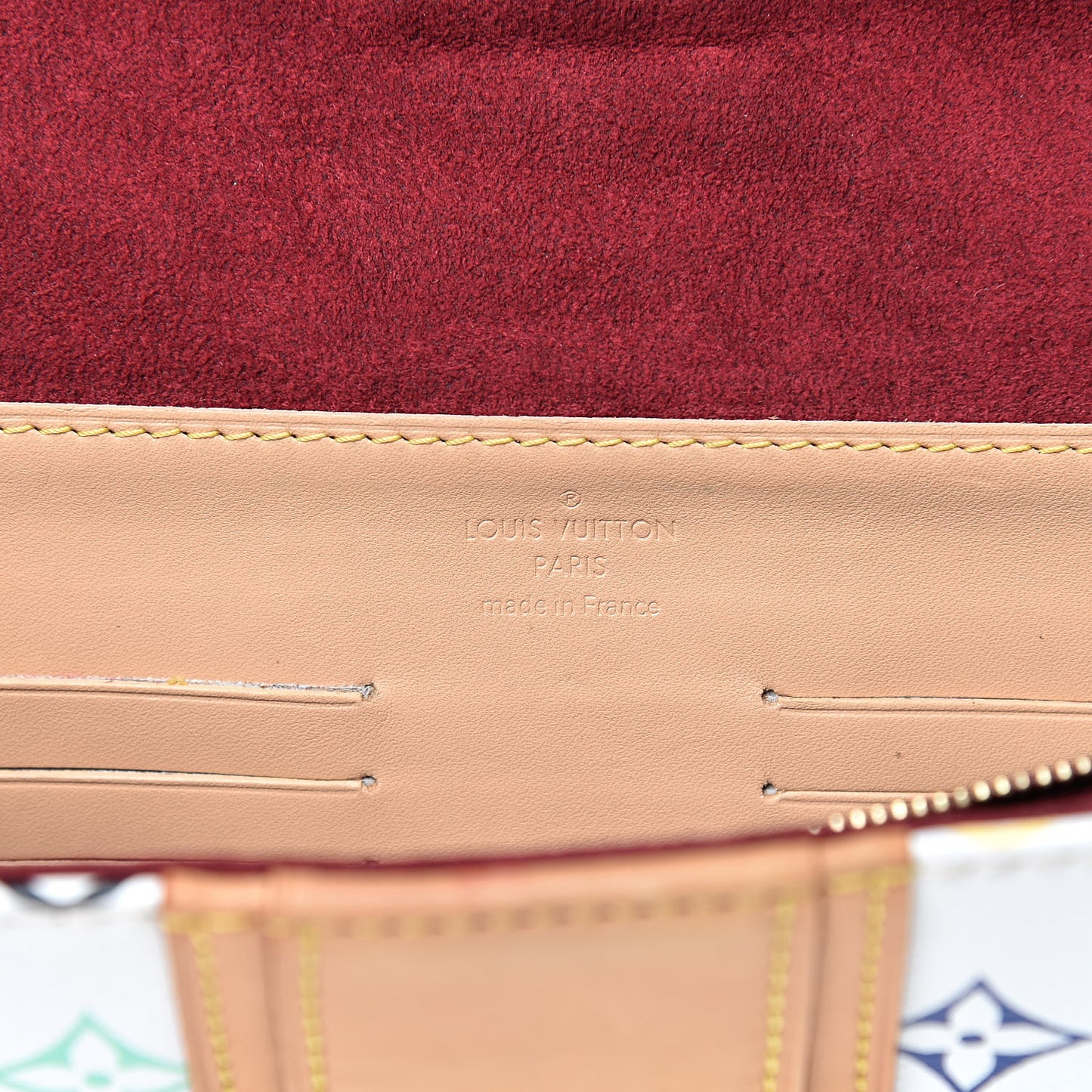 Monogram Multicolor Courtney Clutch White