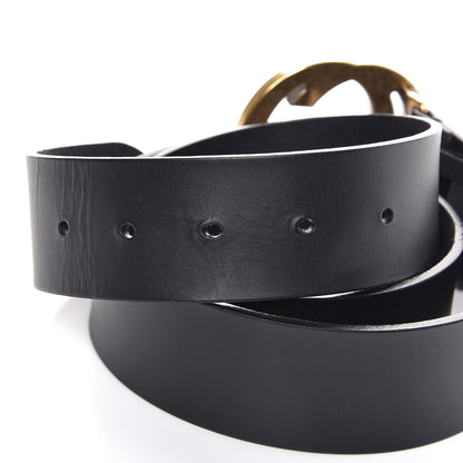Gucci Calfskin Studded Interlocking G Belt 90 36 Black 4 of 6