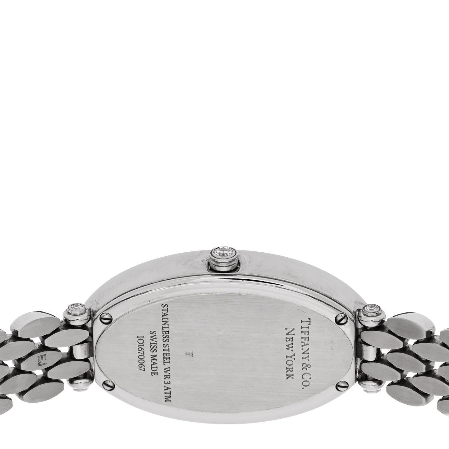 Stainless Steel Diamond 21mm 2-Hand Cocktail Quartz Watch