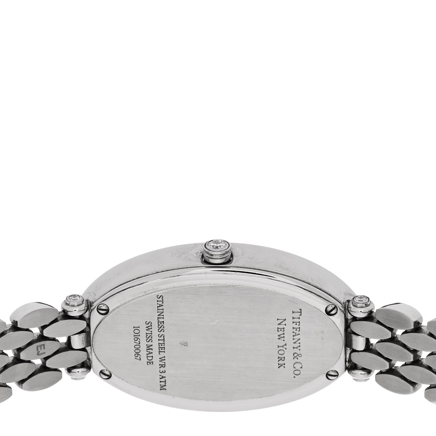 Tiffany Stainless Steel Diamond 21mm 2-Hand Cocktail Quartz Watch 4 of 5