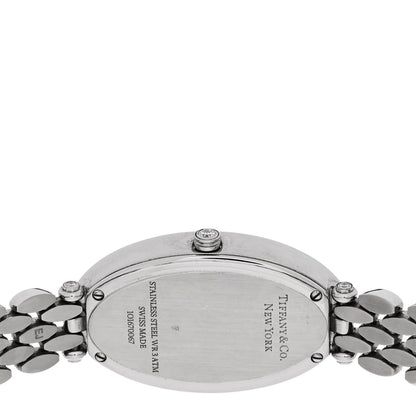 Tiffany Stainless Steel Diamond 21mm 2-Hand Cocktail Quartz Watch 4 of 5