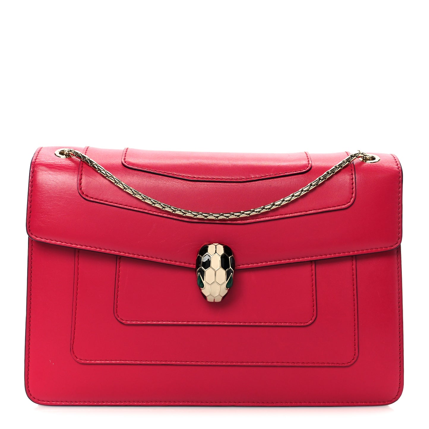 Calfskin Serpenti Forever Shoulder Bag Pink