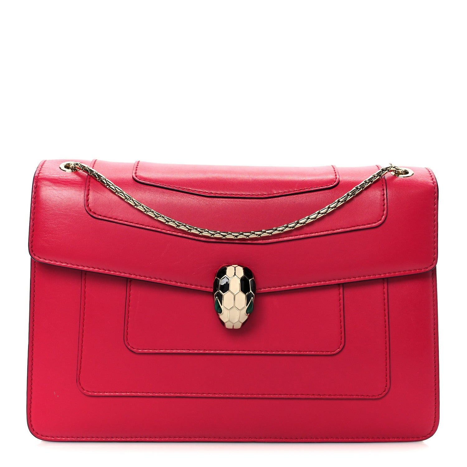 Bulgari Calfskin Serpenti Forever Shoulder Bag Pink 1 of 12