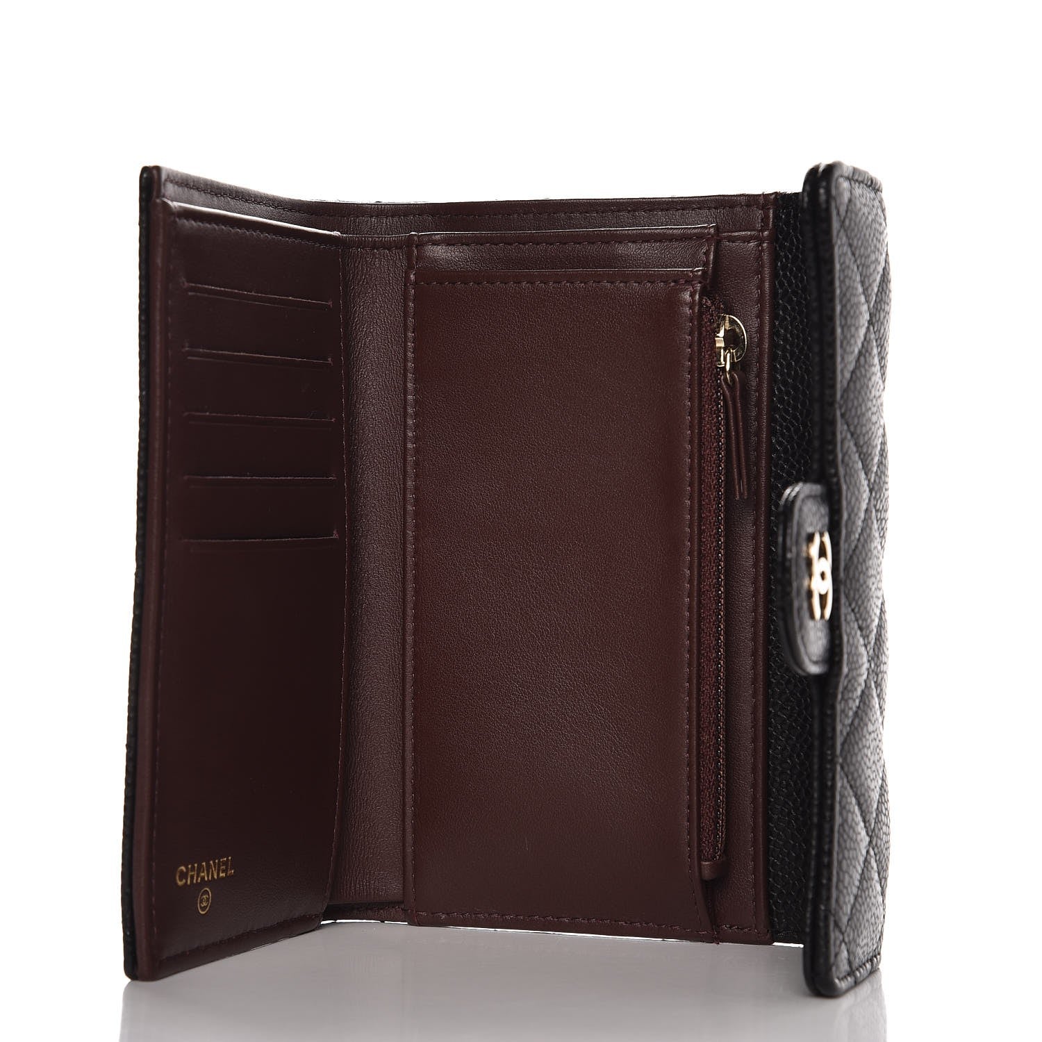 Chanel Caviar Quilted Medium Flap Wallet Black 5 of 9