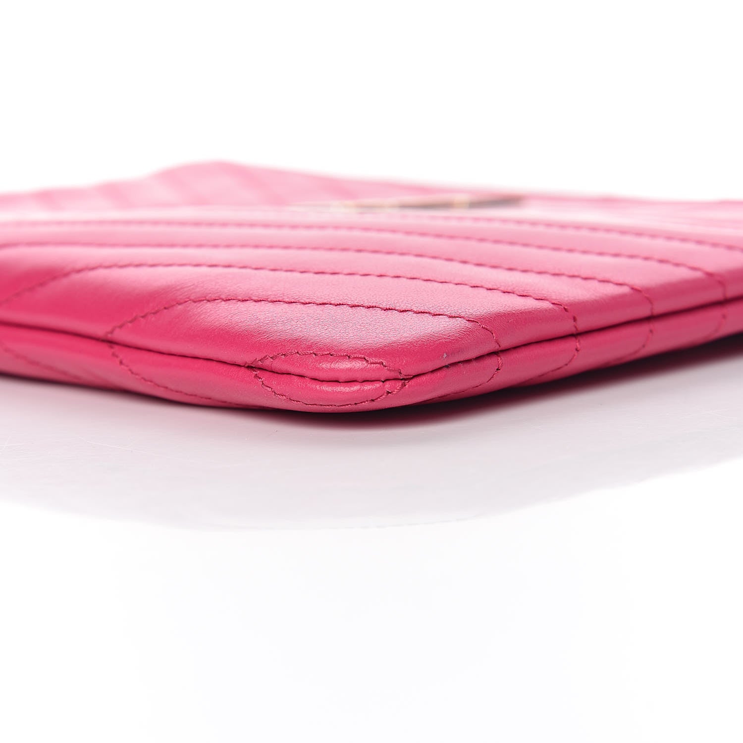 Saint Laurent Calfskin Matelasse Chevron Monogram A5 Wristlet Bubblegum 6 of 10