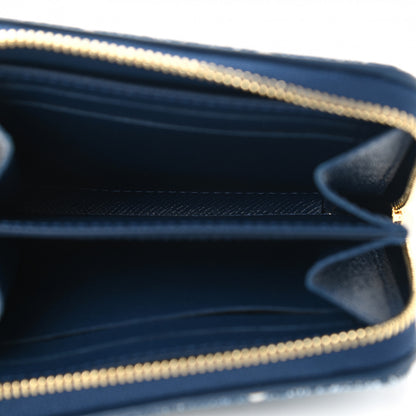 Louis Vuitton Denim Monogram Jacquard Zippy Coin Purse Bleu 5 of 7