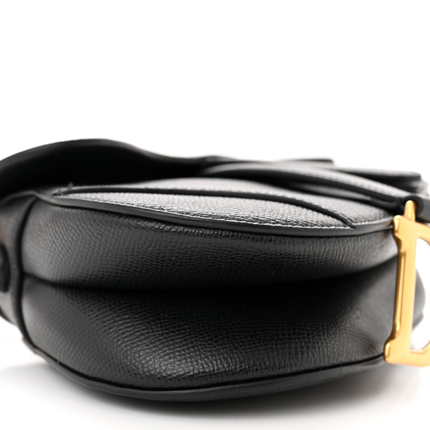 Christian Dior Grained Calfskin Mini Saddle Bag Black 9 of 10