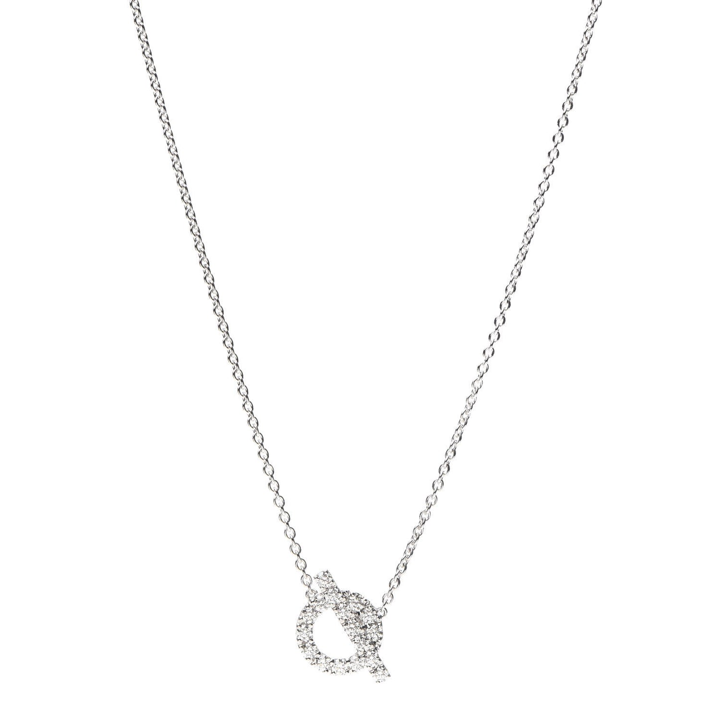 18K White Gold Diamond Finesse Pendant Necklace