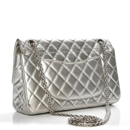 Chanel Metallic Aged Calfskin Quilted 2.55 Reissue 226 Flap Silver 4 of 11