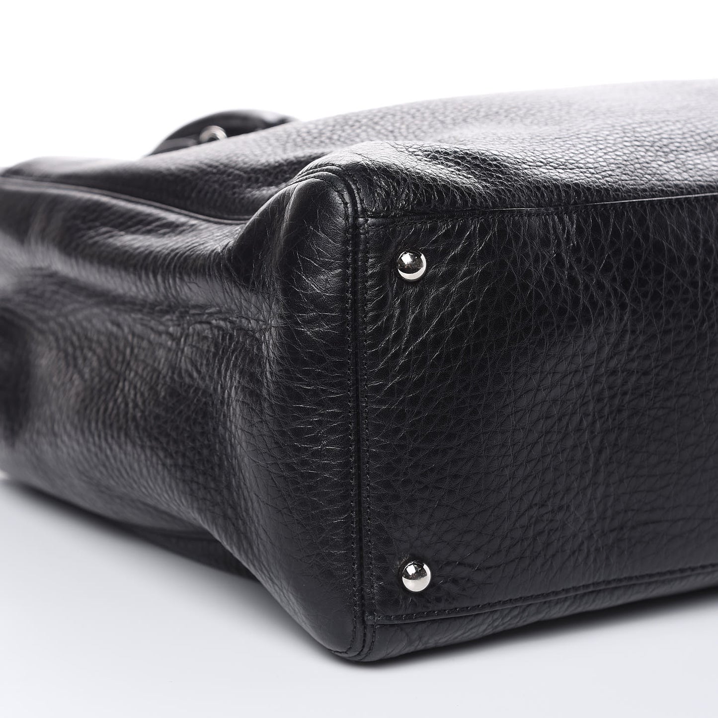 Calfskin XL Cerf Executive Shopper Tote Black