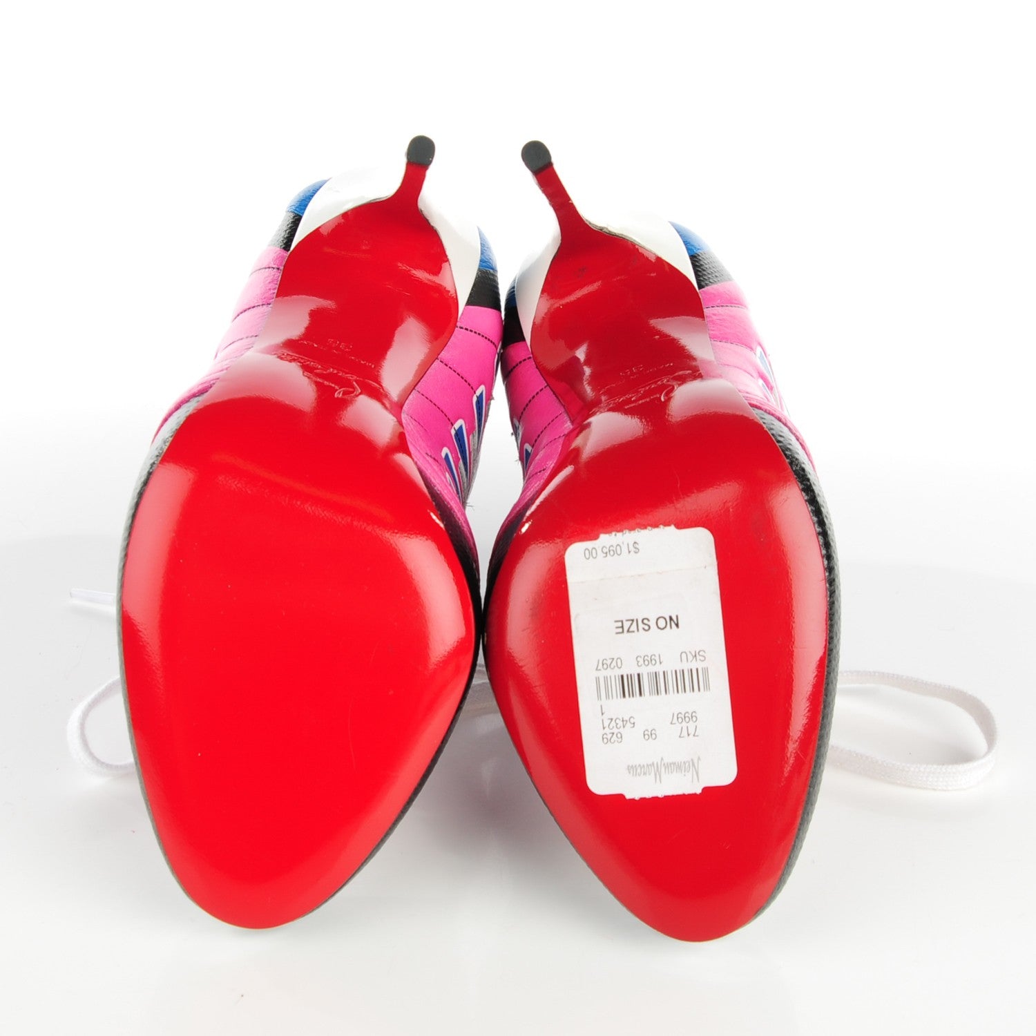 Christian Louboutin Kid Leather Jazz Calf Boltina 120 Lace Up Booties 35 Black Rose 5 of 8