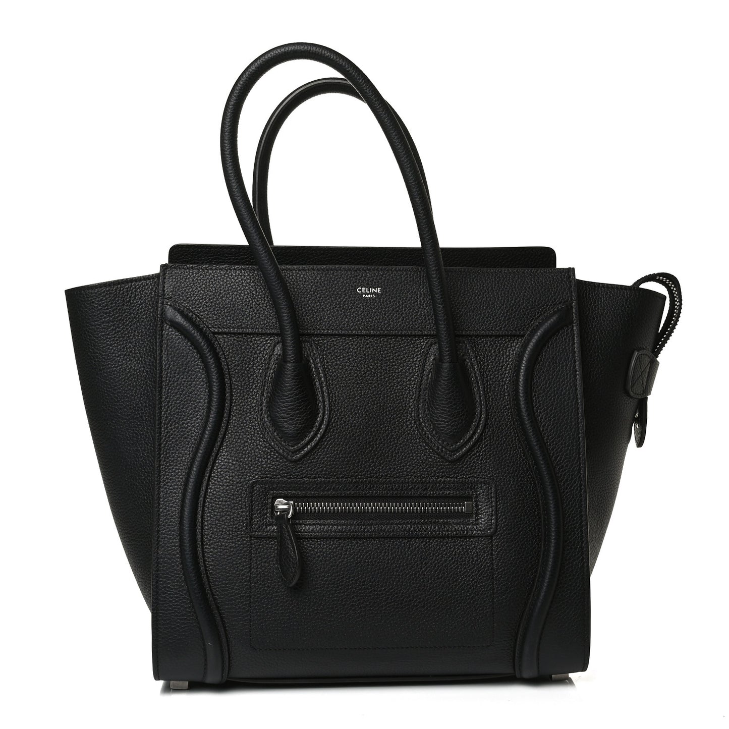 Drummed Calfskin Micro Luggage Black