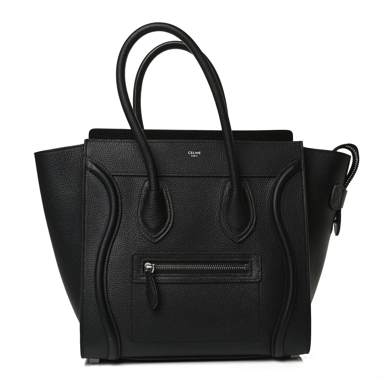 Celine Drummed Calfskin Micro Luggage Black 1 of 16
