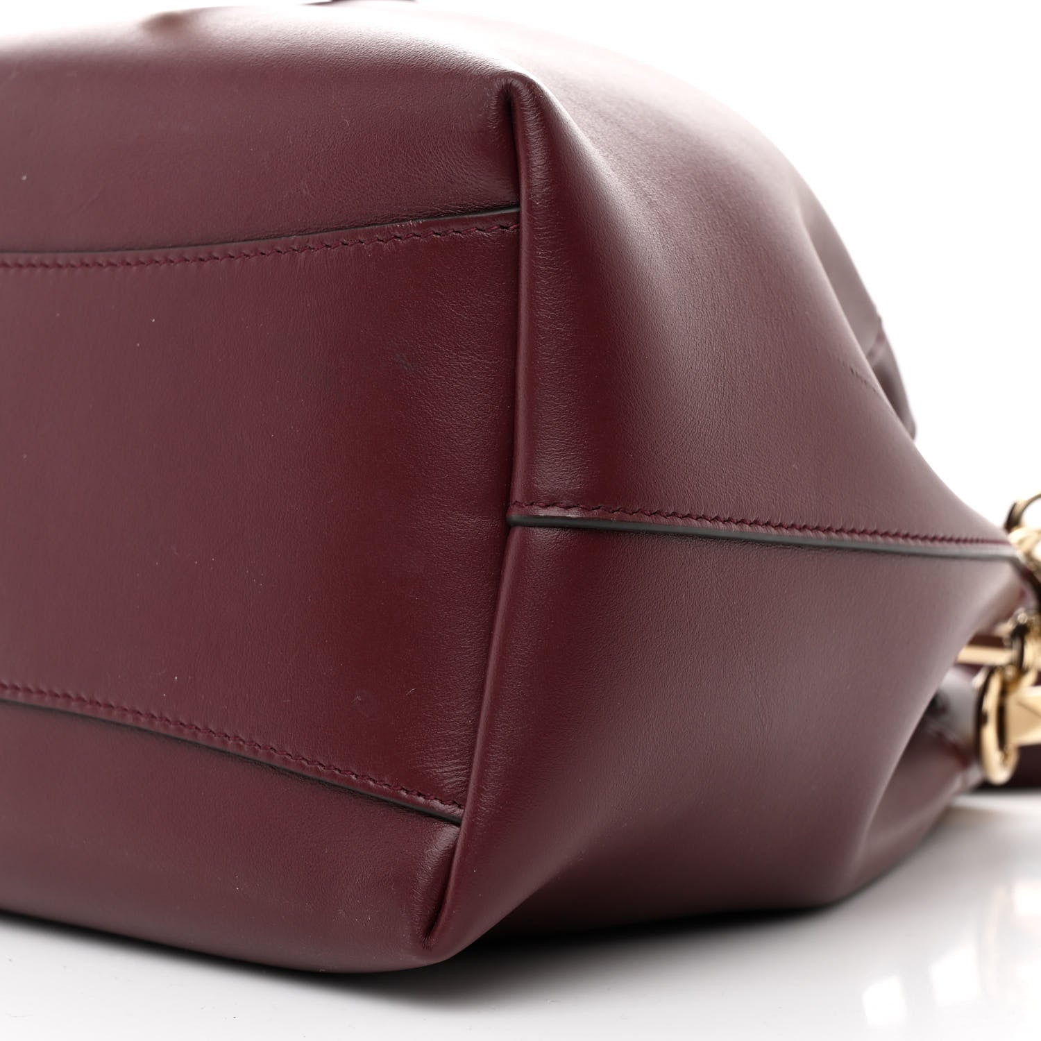 Jimmy Choo Calfskin Bon Bon Bucket Bag Burgundy 10 of 10