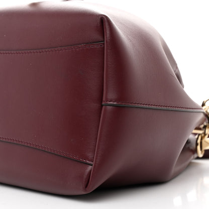Jimmy Choo Calfskin Bon Bon Bucket Bag Burgundy 10 of 10