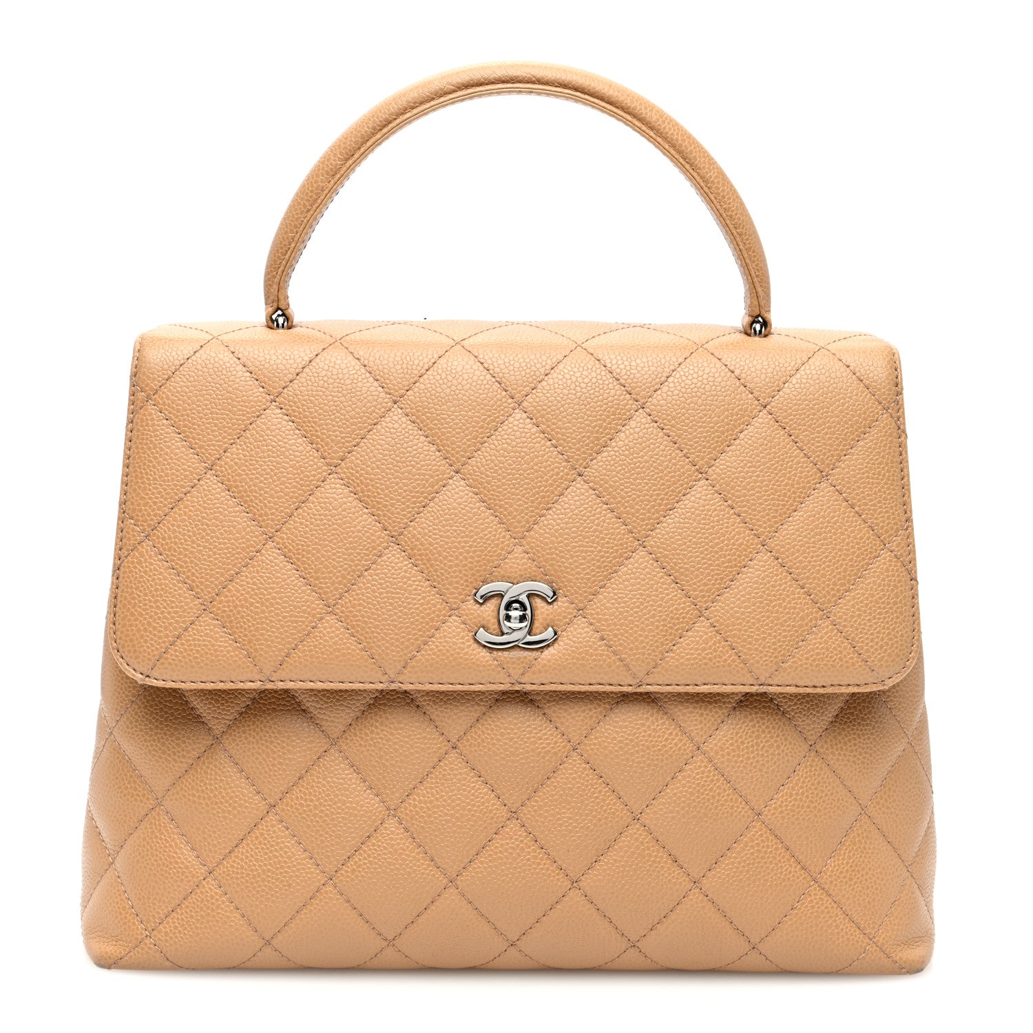Chanel Caviar Quilted Jumbo Kelly Flap Beige 1 of 10