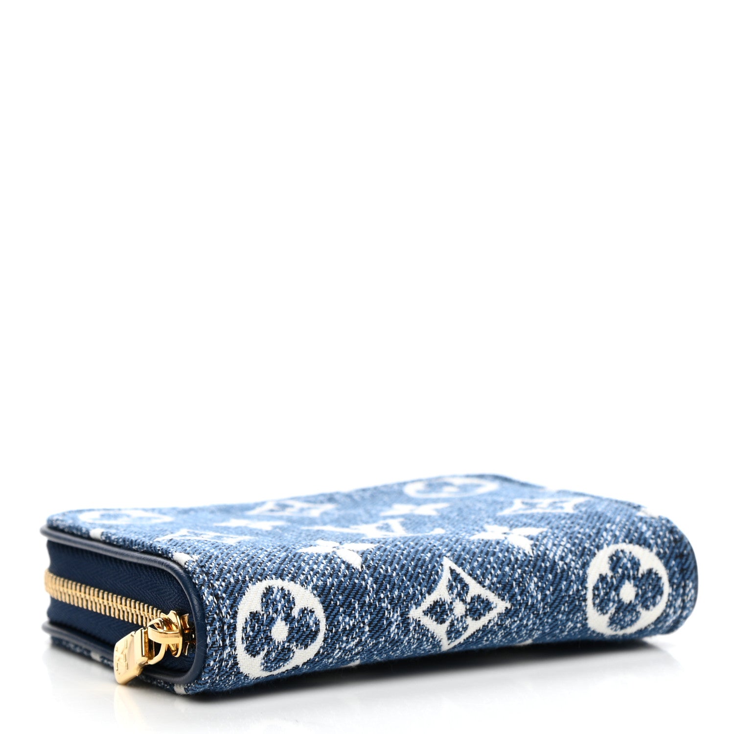 Louis Vuitton Denim Monogram Jacquard Zippy Coin Purse Bleu 4 of 7