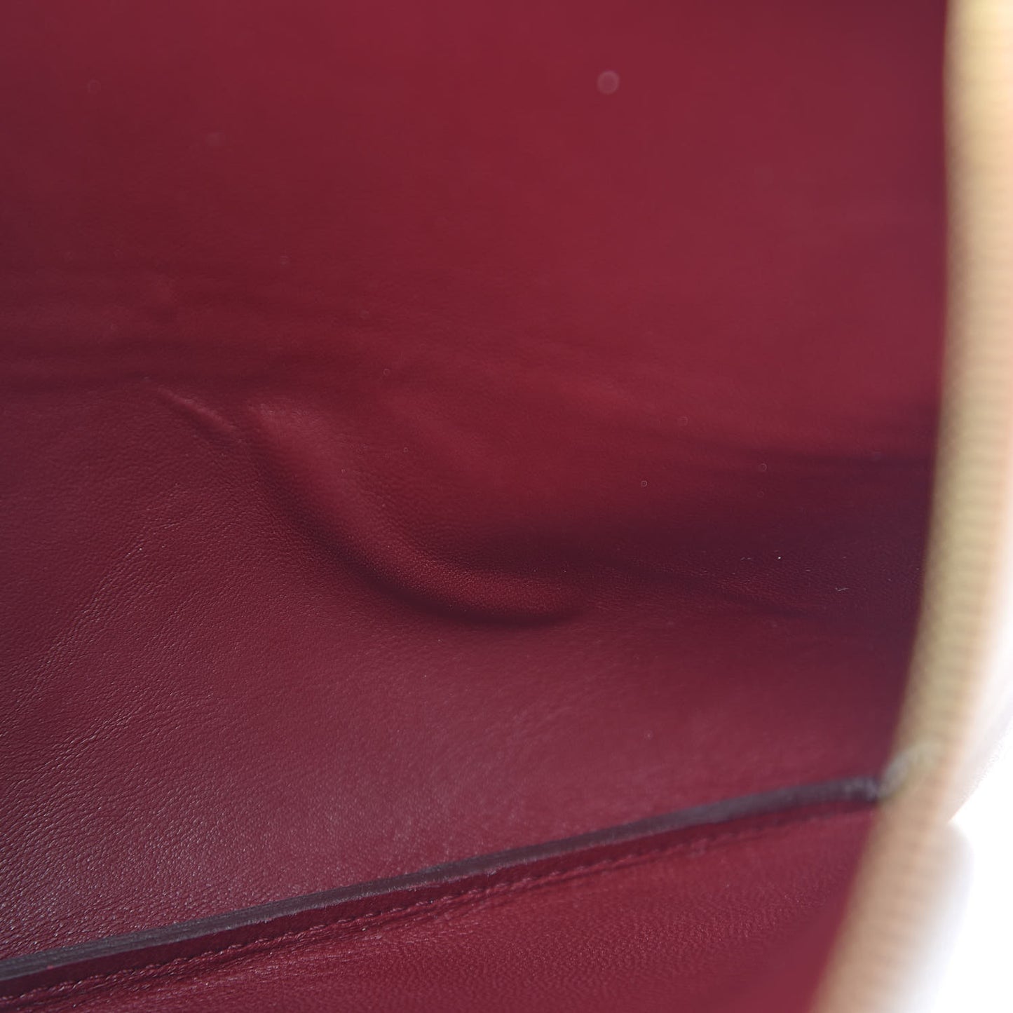 Lambskin Bi-Color Solo Clutch Pouch Terracotta