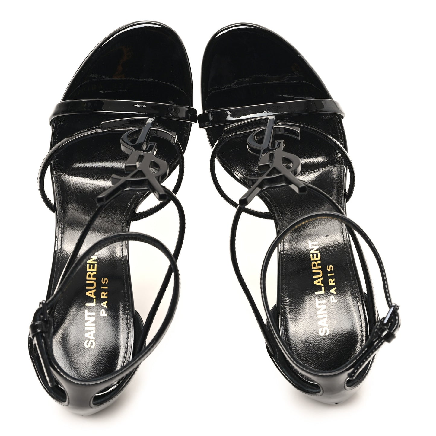 Patent Cassandra 100 Ankle Strap Sandals 35.5 Black