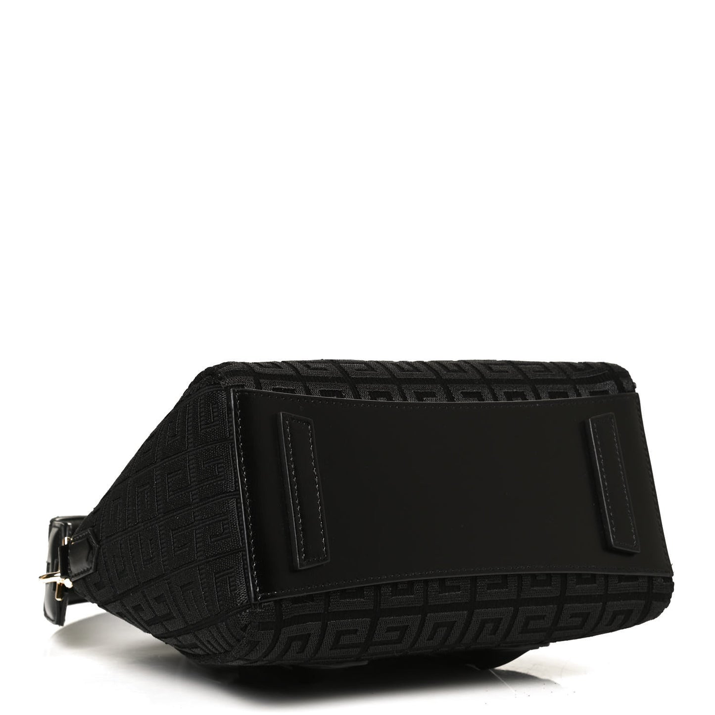 Embroidered Canvas Mini Lock Antigona Shoulder Bag Black