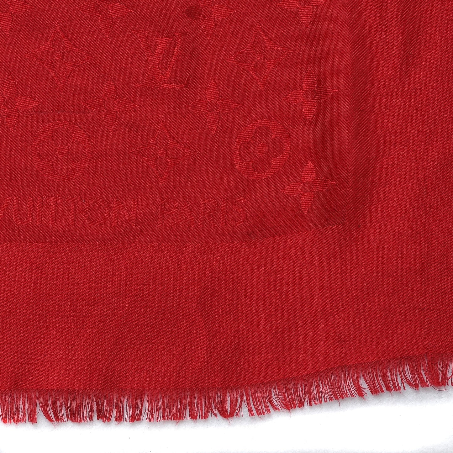 Silk Wool Monogram Shawl Pomme D'Amour