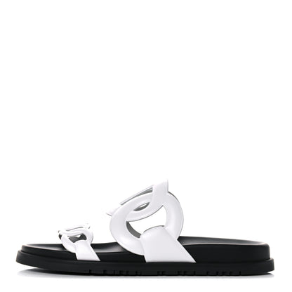 Hermes Nappa Womens Extra Sandals 37 White 1 of 9