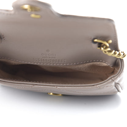 Gucci Calfskin Matelasse Heart GG Marmont 2.0 Coin Purse On A Chain Porcelain Rose 5 of 10