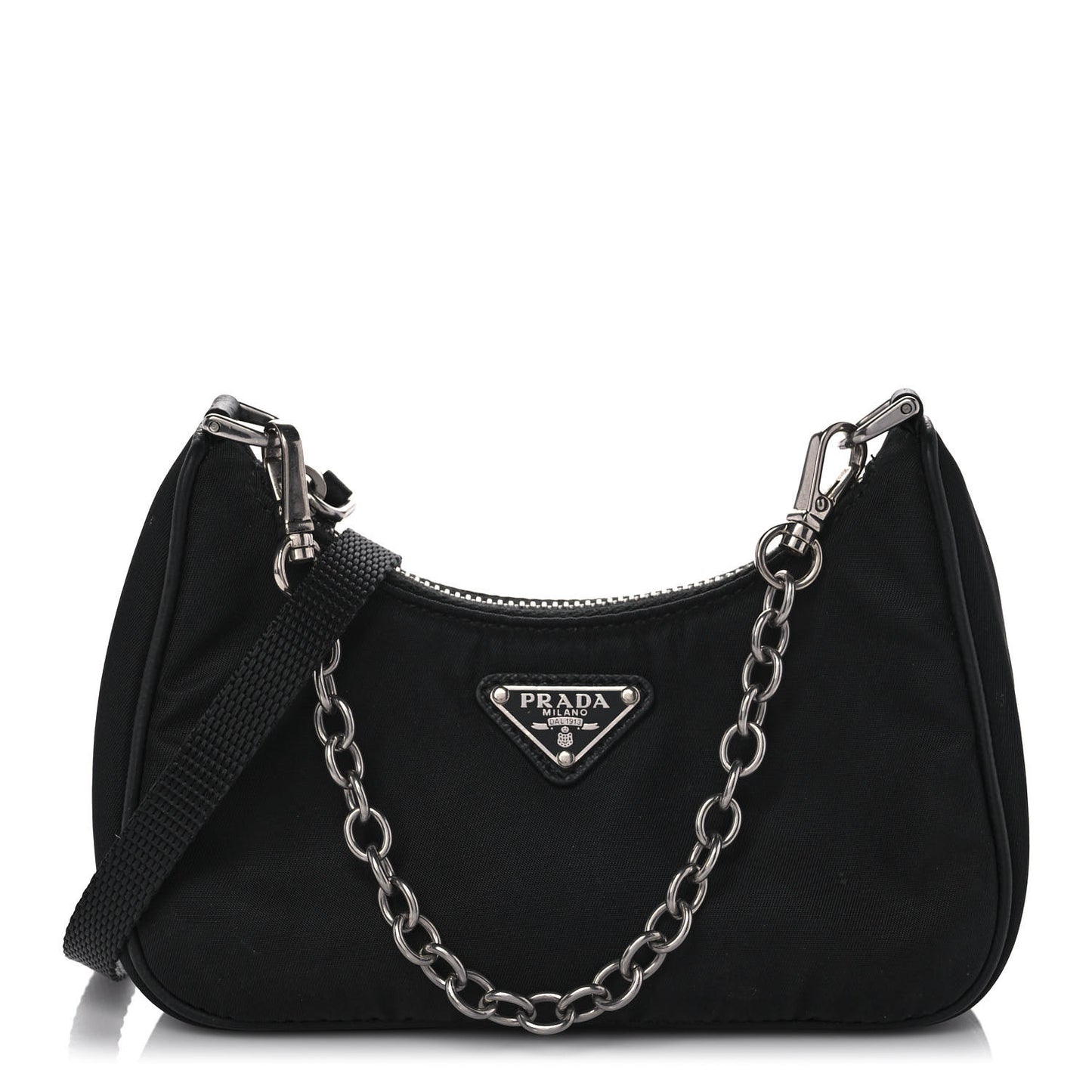 Tessuto Nylon Mini Re-Edition 2000 Shoulder Bag Black