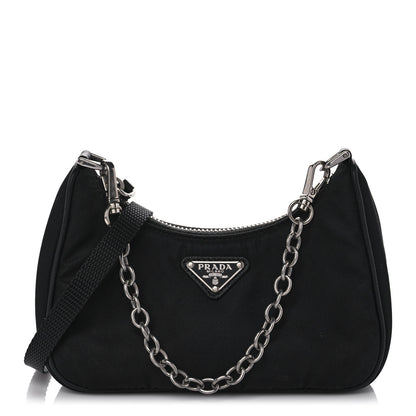 Prada Tessuto Nylon Mini Re-Edition 2000 Shoulder Bag Black 1 of 10